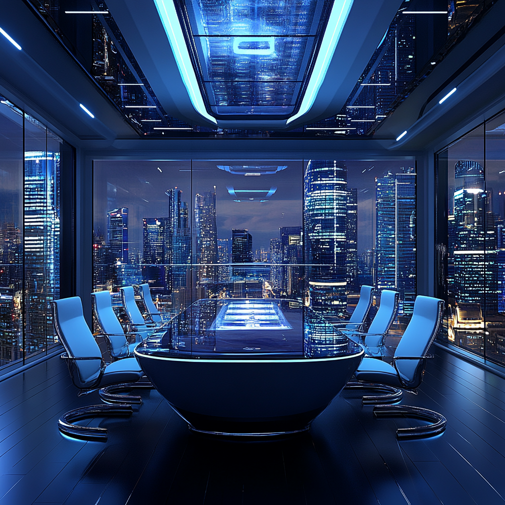 The Elite Business Connection: A Futuristic Bridge Image.