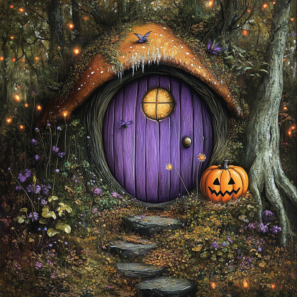 The Enchanted Forest with Purple Door