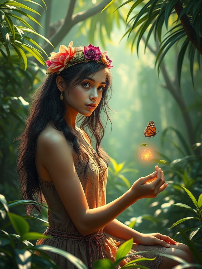 The Enchanting Girl in the Jungle