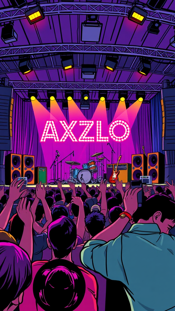 The Exciting AXZLO Concert Scene in Vibrant Style