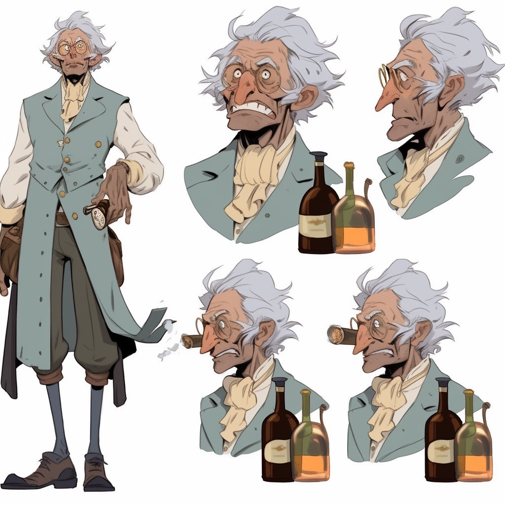 The French doctor who created absinthe character- Animation