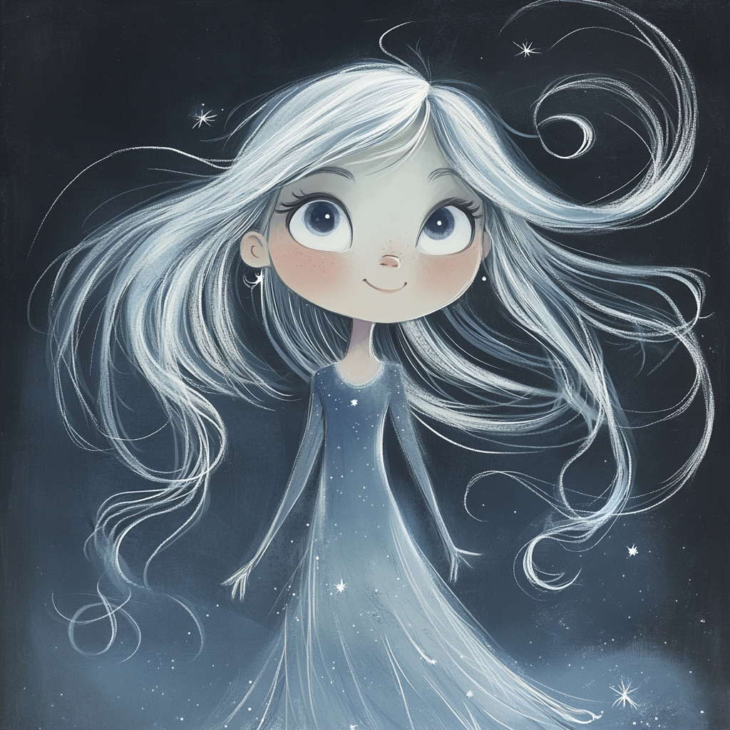 The Gleaming Starry-Eyed Illustrated Girl