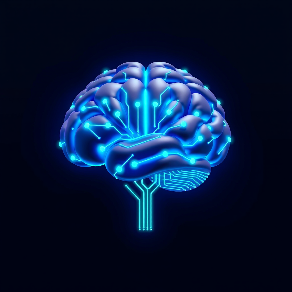 The Glowing Human Brain with Circuit Patterns