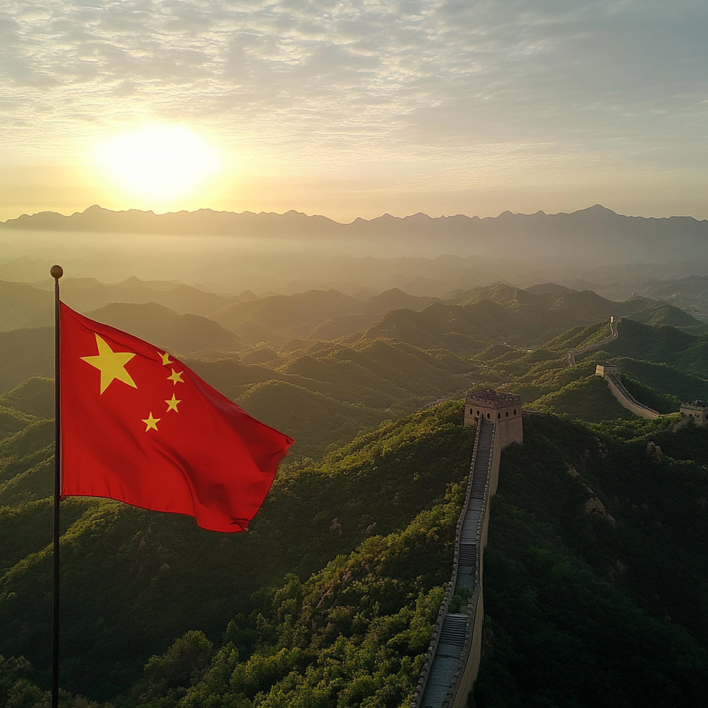 The Great Wall of China at Sunset