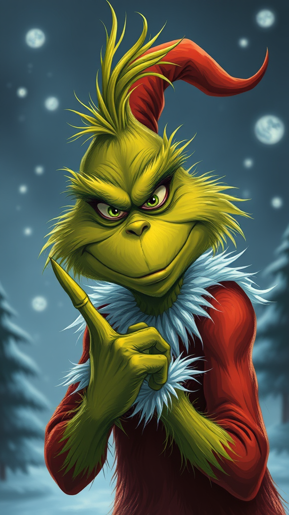 The Grinch Showing His Middle Fingers