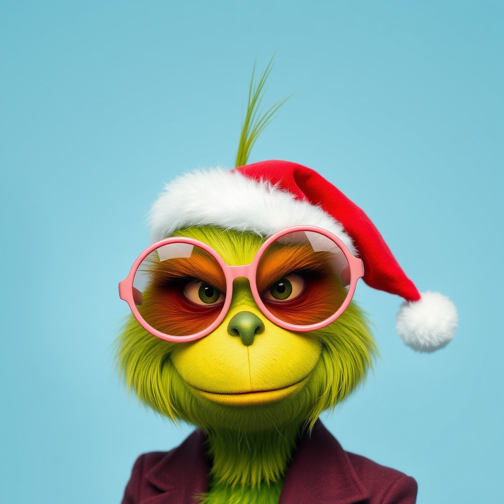 The Grinch in Circular Glasses and Suit