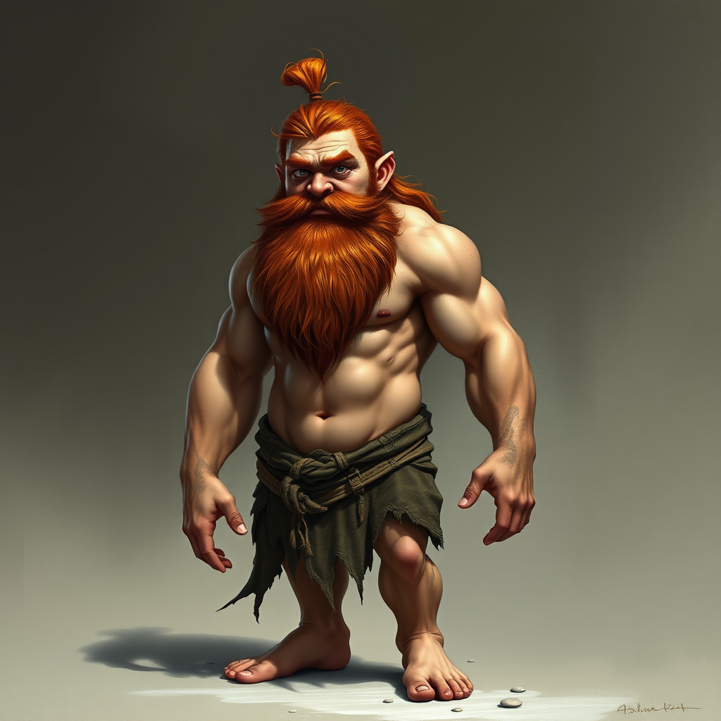 The Handsome, Muscular Dwarf with Flaming Red Hair