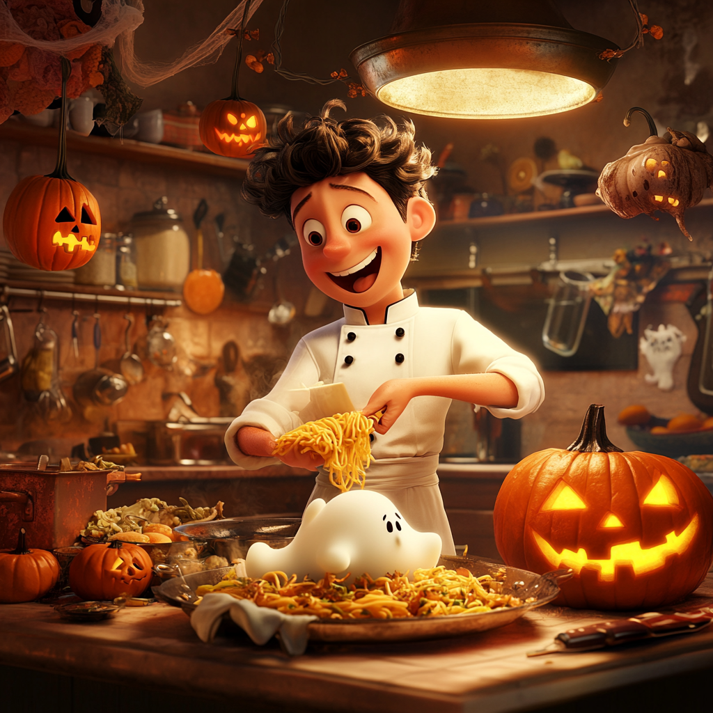 The Haunted Italian Chef's Halloween Feast Poster