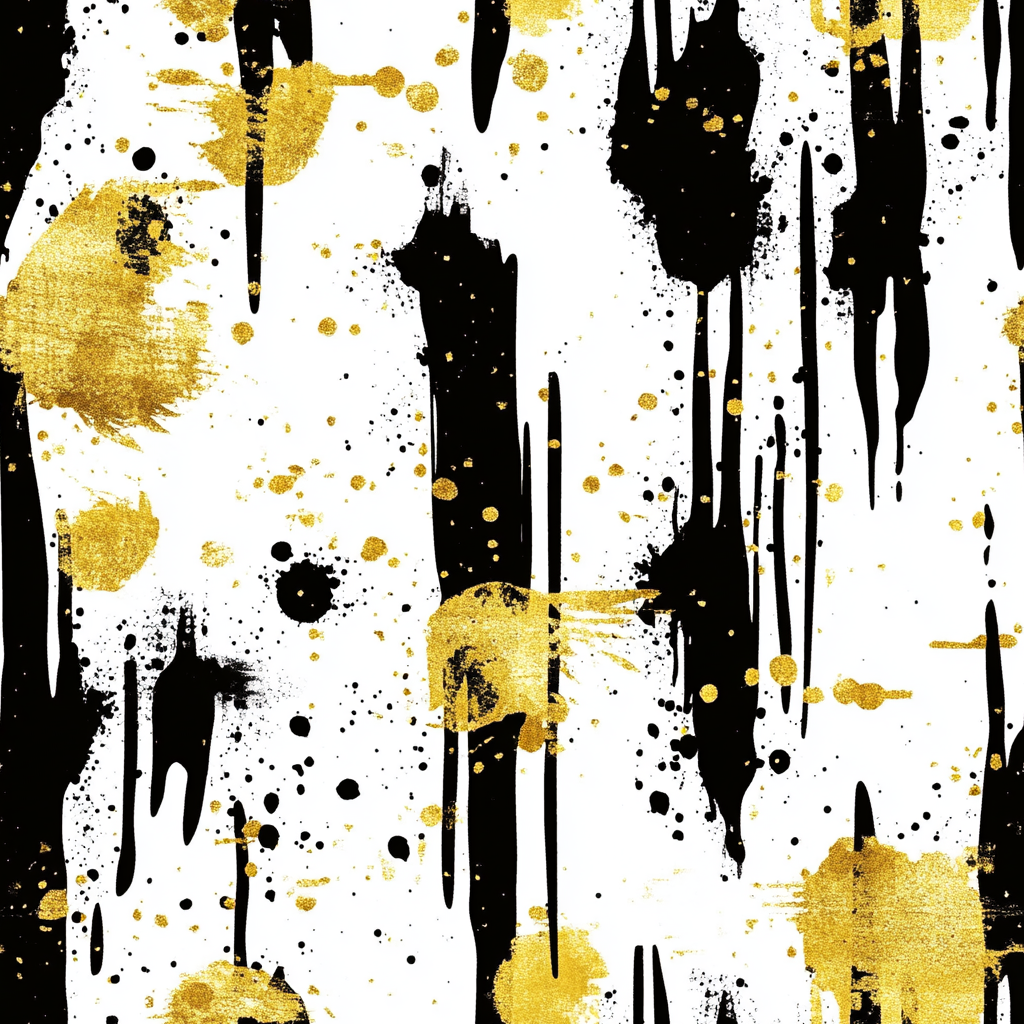 The Hip Hop Graffiti in Watercolor with Gold Splashes