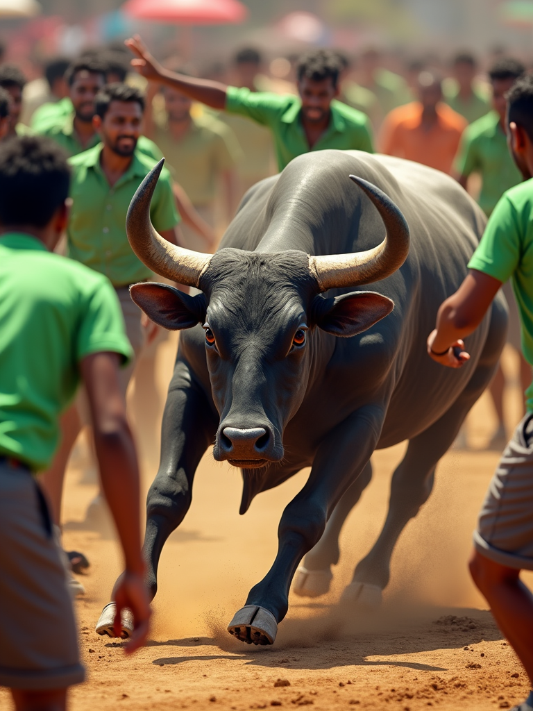 The Jallikattu Festival: Tamil Men Taming Powerful Bull
