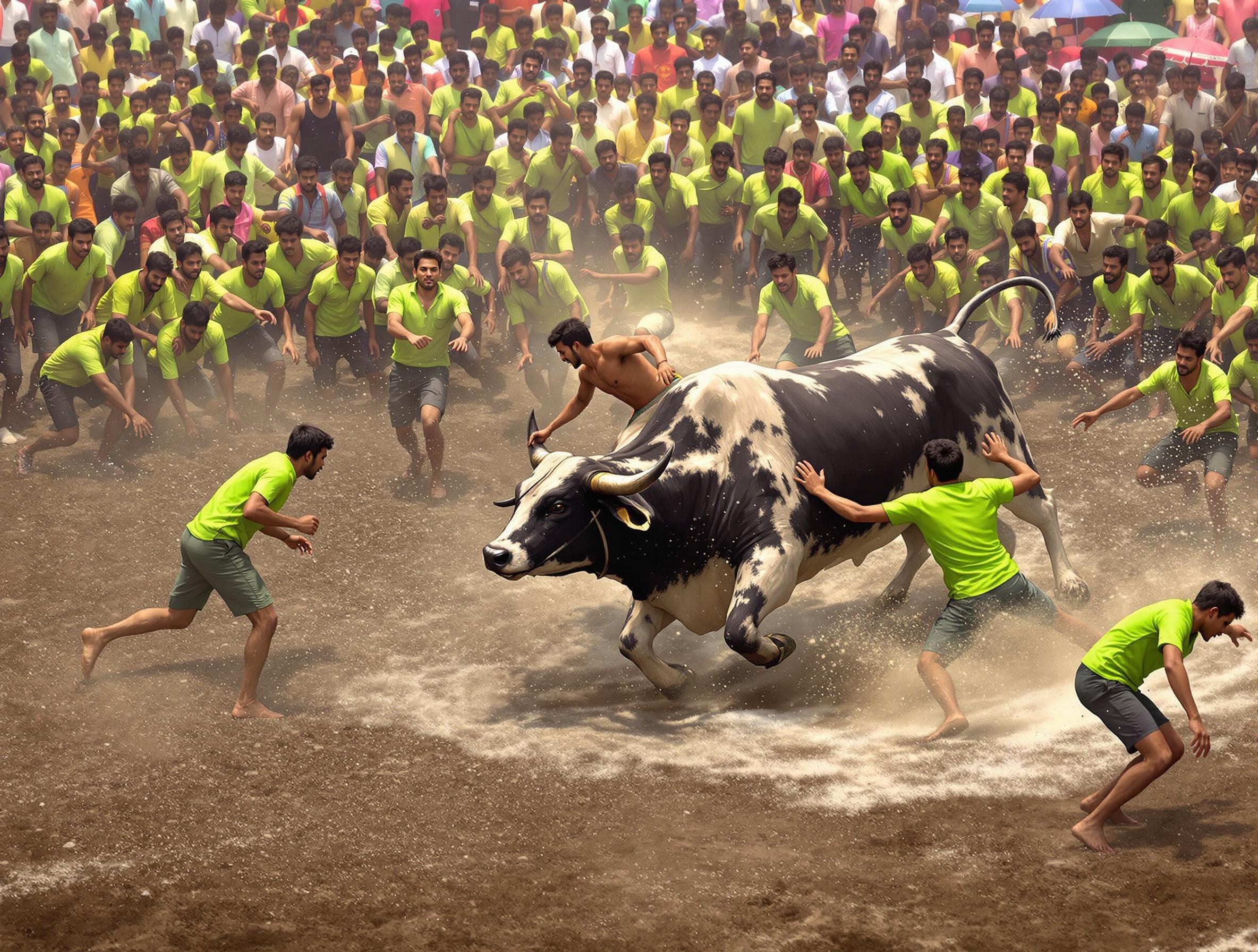 The Jallikattu Festival: Tamil Men Taming a Bull