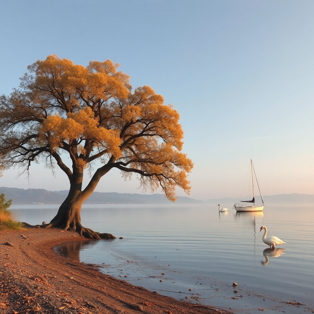 The Lonely Sailboat by the Century Oak