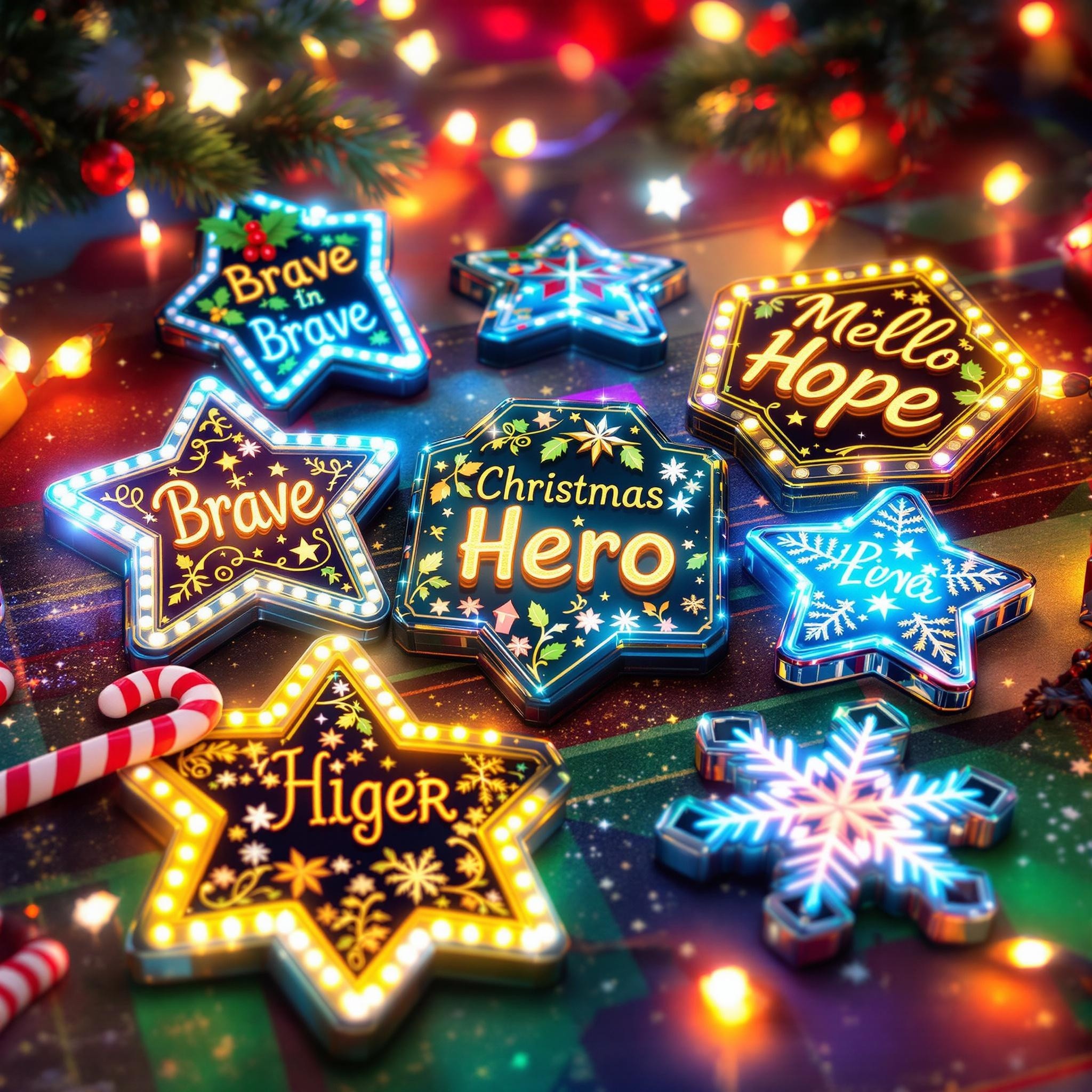 The Magical Glow of Vibrant Christmas Hero Stickers