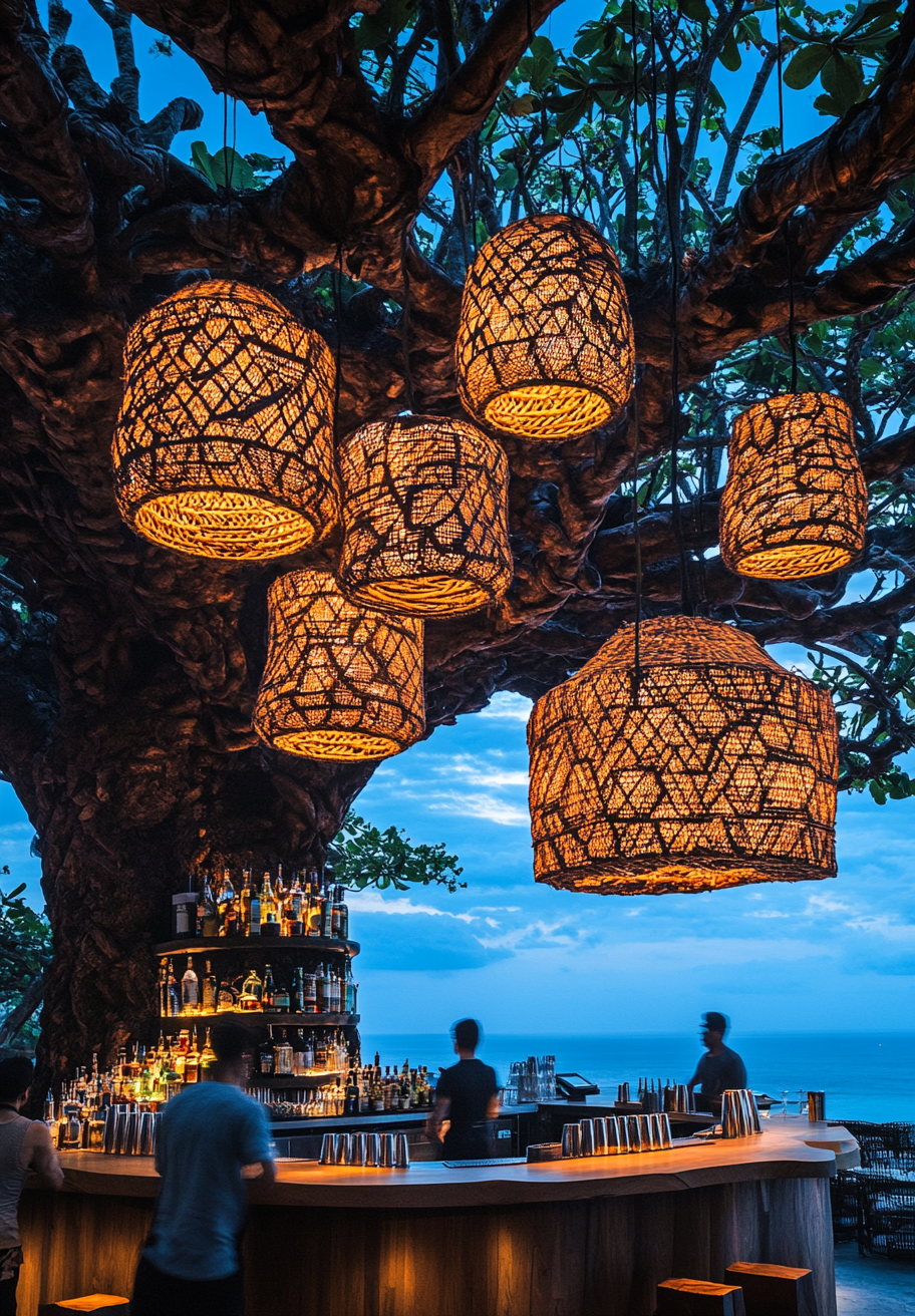 The Magical Tree Bar with Basket Lights