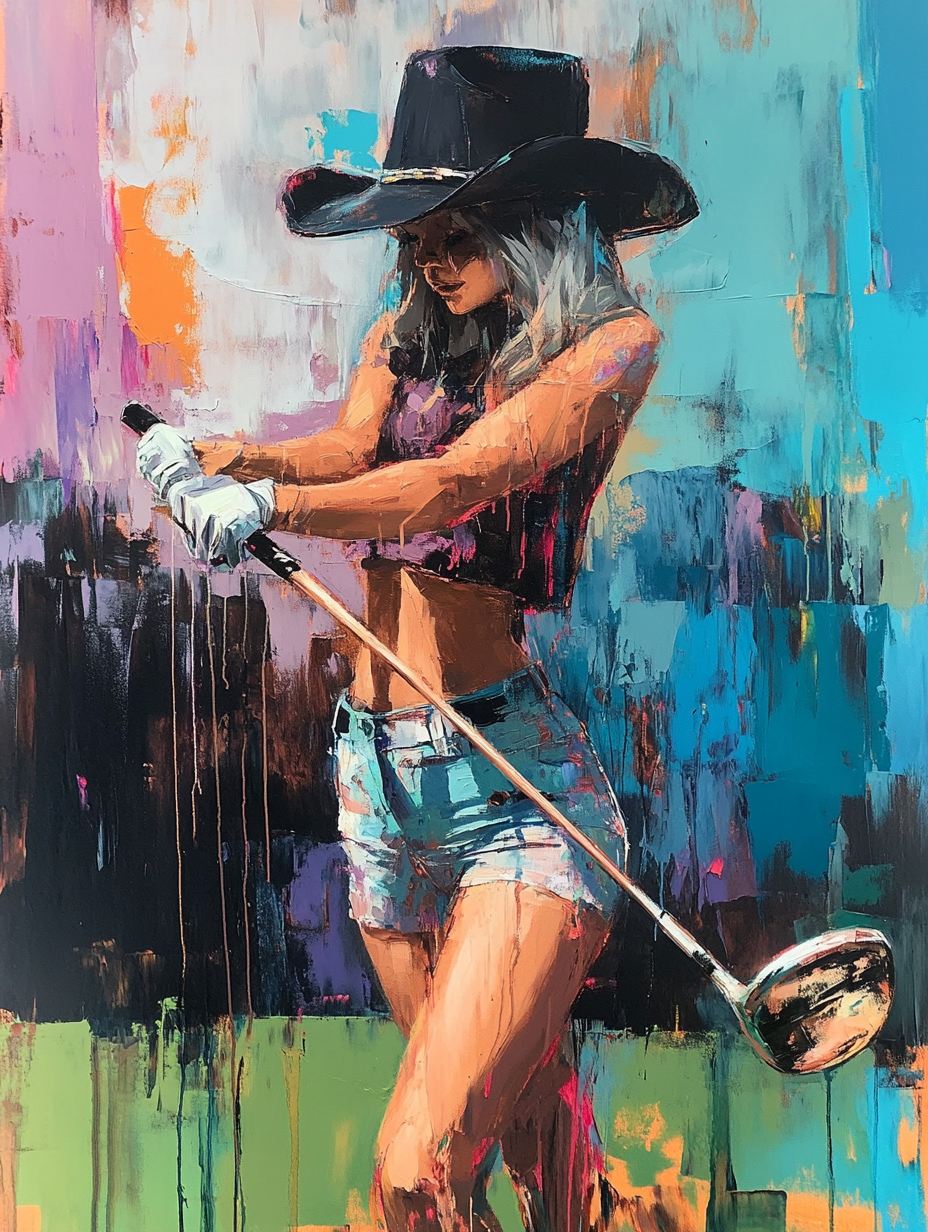 The Mature Golfer: Lady in Black Western Hat