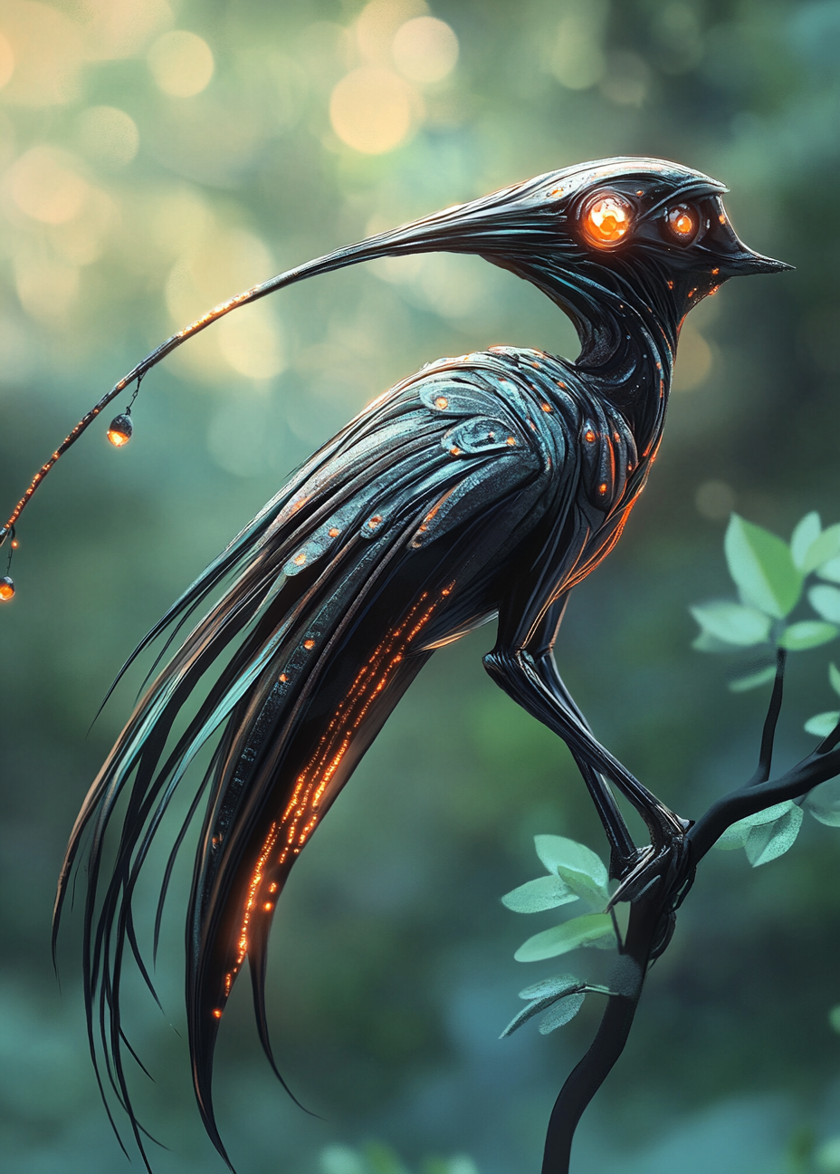 The Mechanical Whistlebeak Bird in Fantasy Art