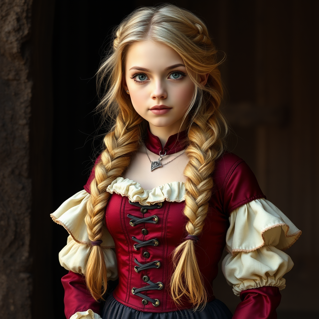 The Medieval Lady with a Big Blonde Braid