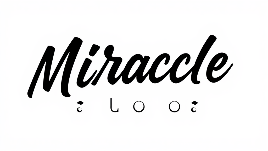 The Miracle Studios Diagonal Cut Typographic Logo