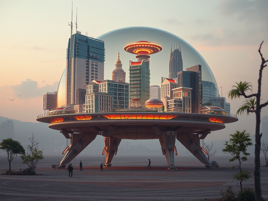 The Mobile, Dome-Encased, Solarpunk City