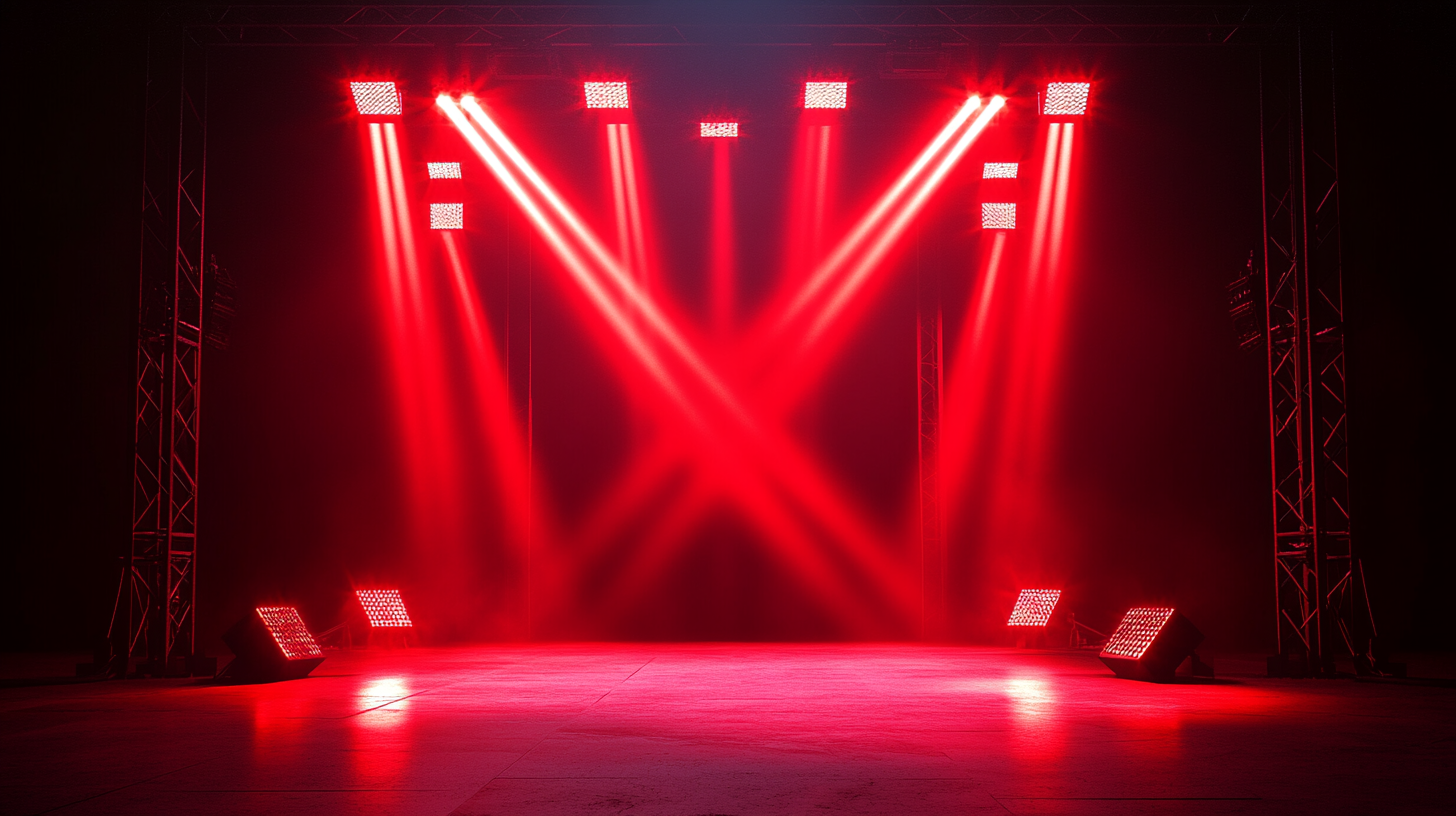 The Modern Music Festival with Red Lighting