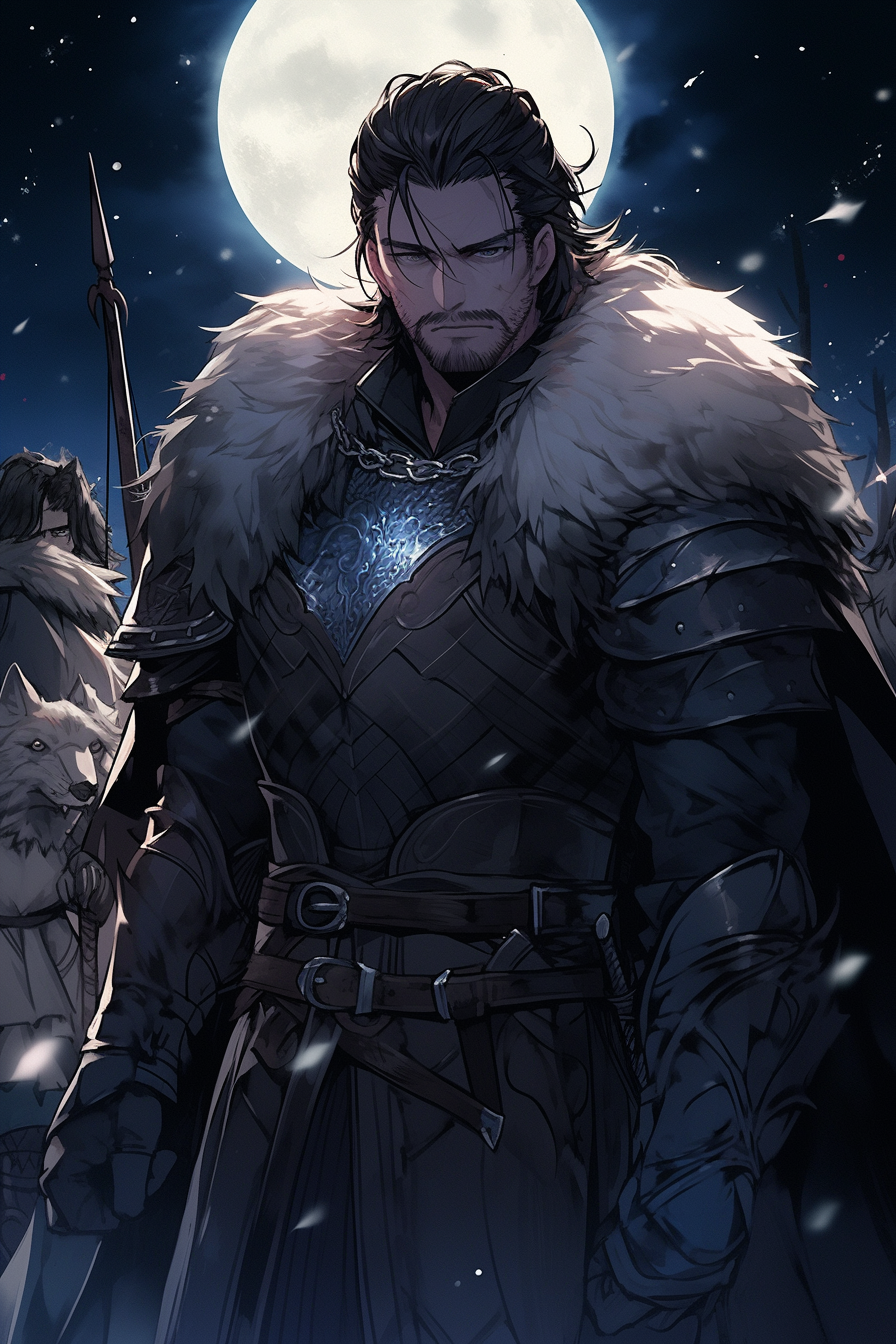 The Moonlit Northern King on Battlefield