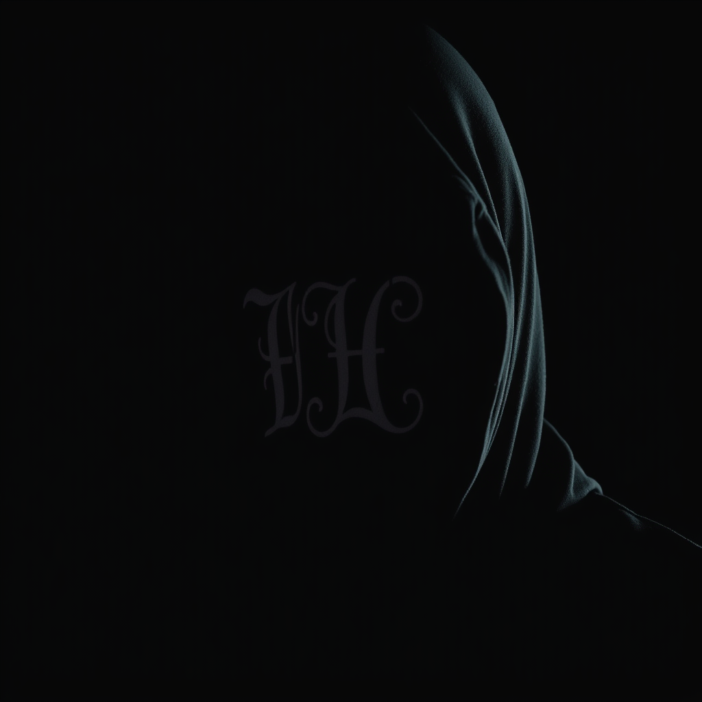 The Mysterious Figure with Glowing Eyes and Initials