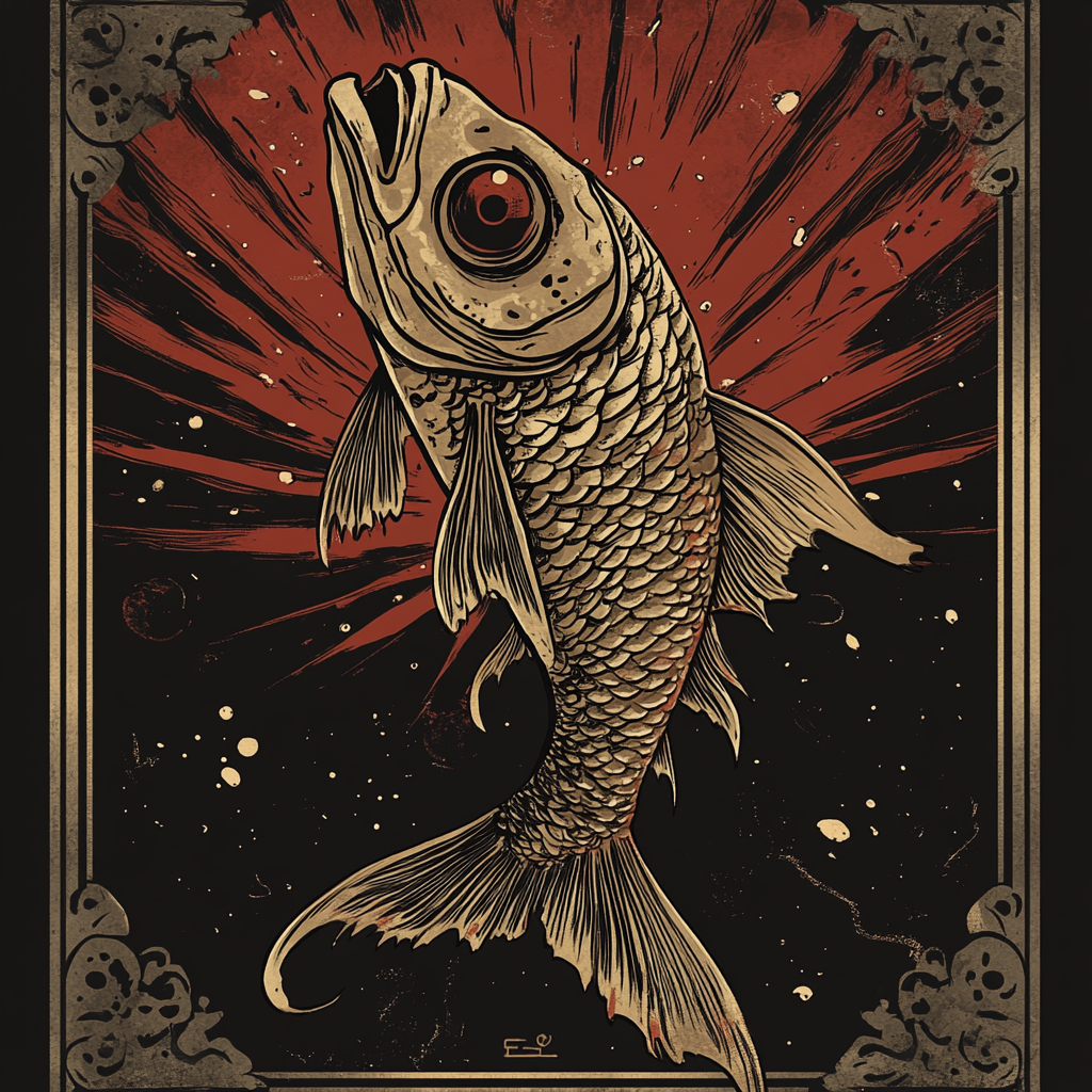 The Mysterious Sardine Tarot Card Design