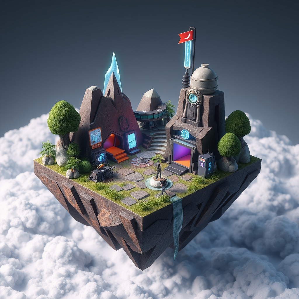 The Mysterious Sci-Fi Mini-World on a Floating Island