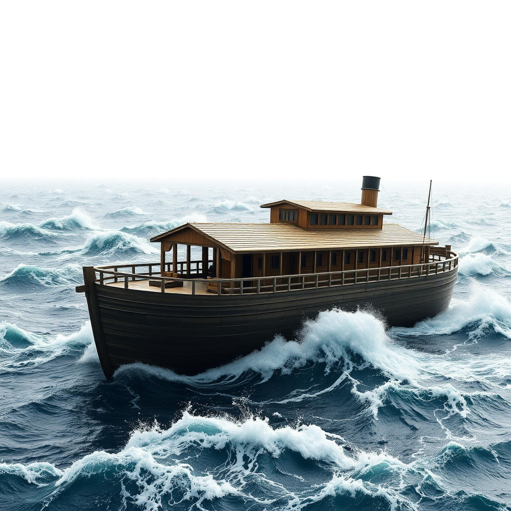 The Noah's Ark Amidst Stormy Seas, Isolated