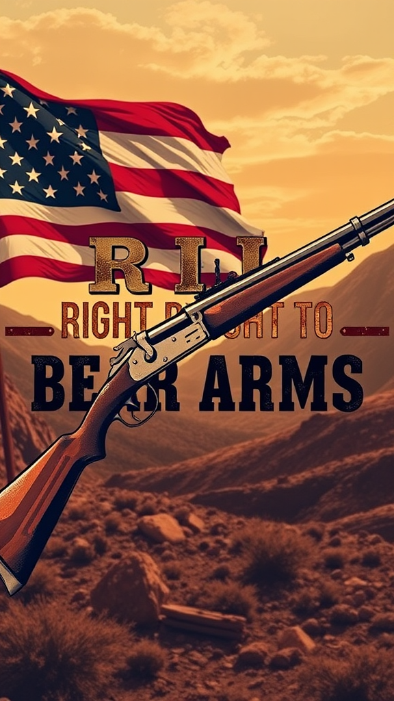 The Patriotic Musket, A Vintage-style Mobile Wallpaper