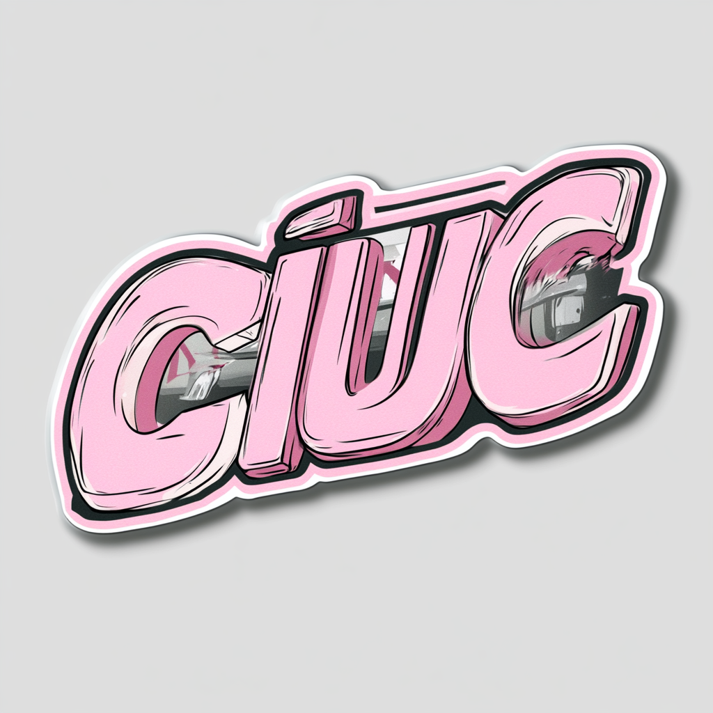 The Pink '脏宝宝Club' Sticker Design