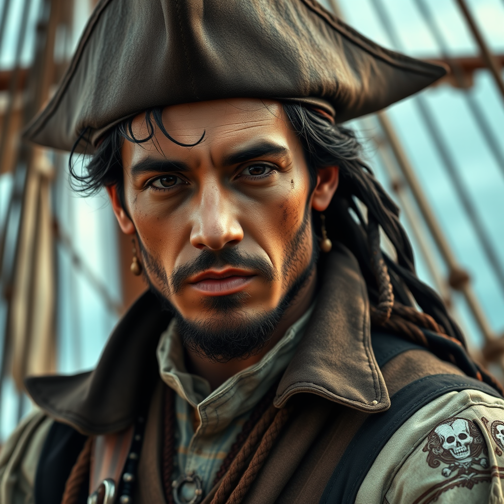 The Pirate Captain: A Handsome, Scarred Historical Figure