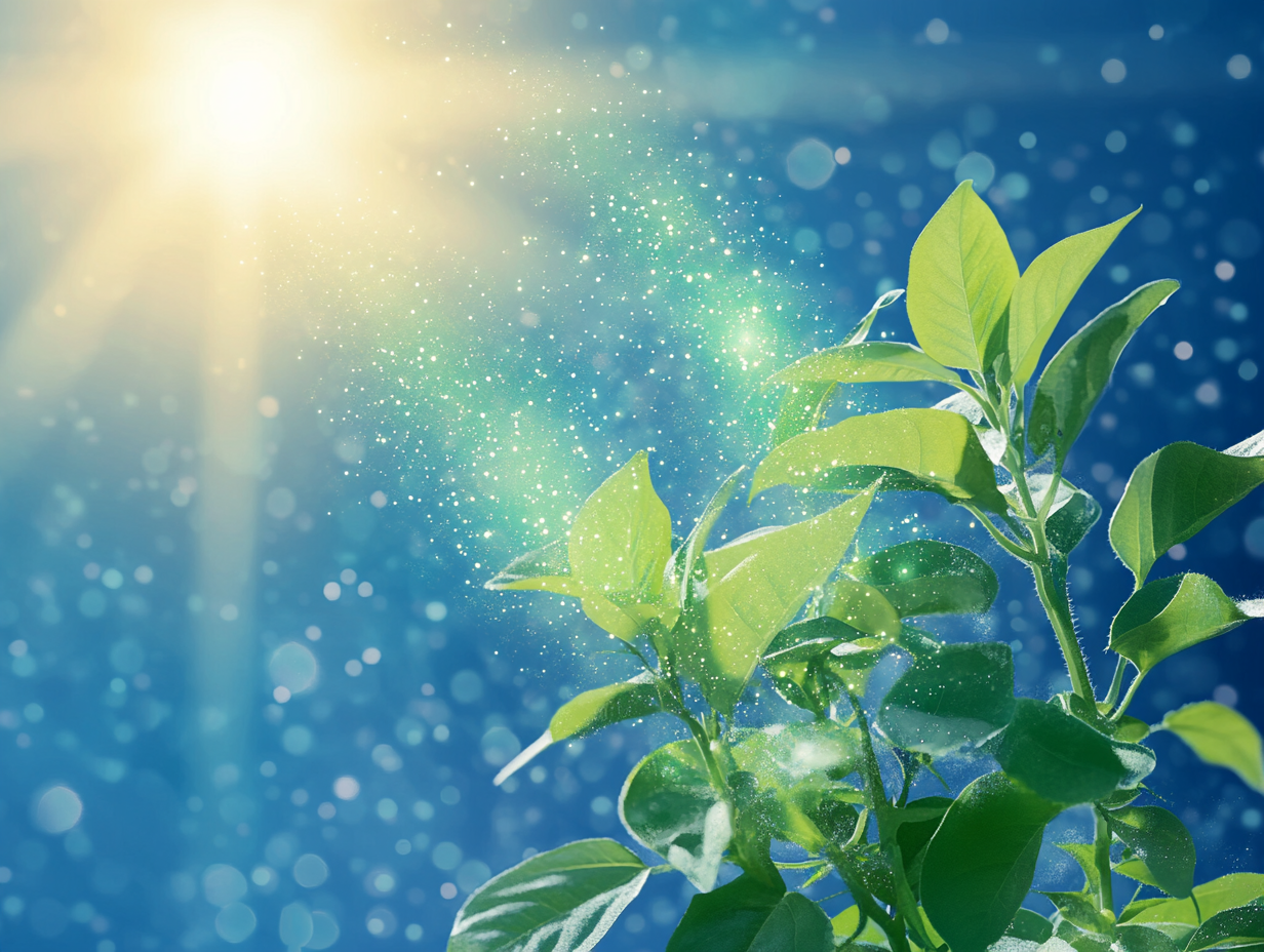 The Plant Absorbing Sunlight for Photosynthesis