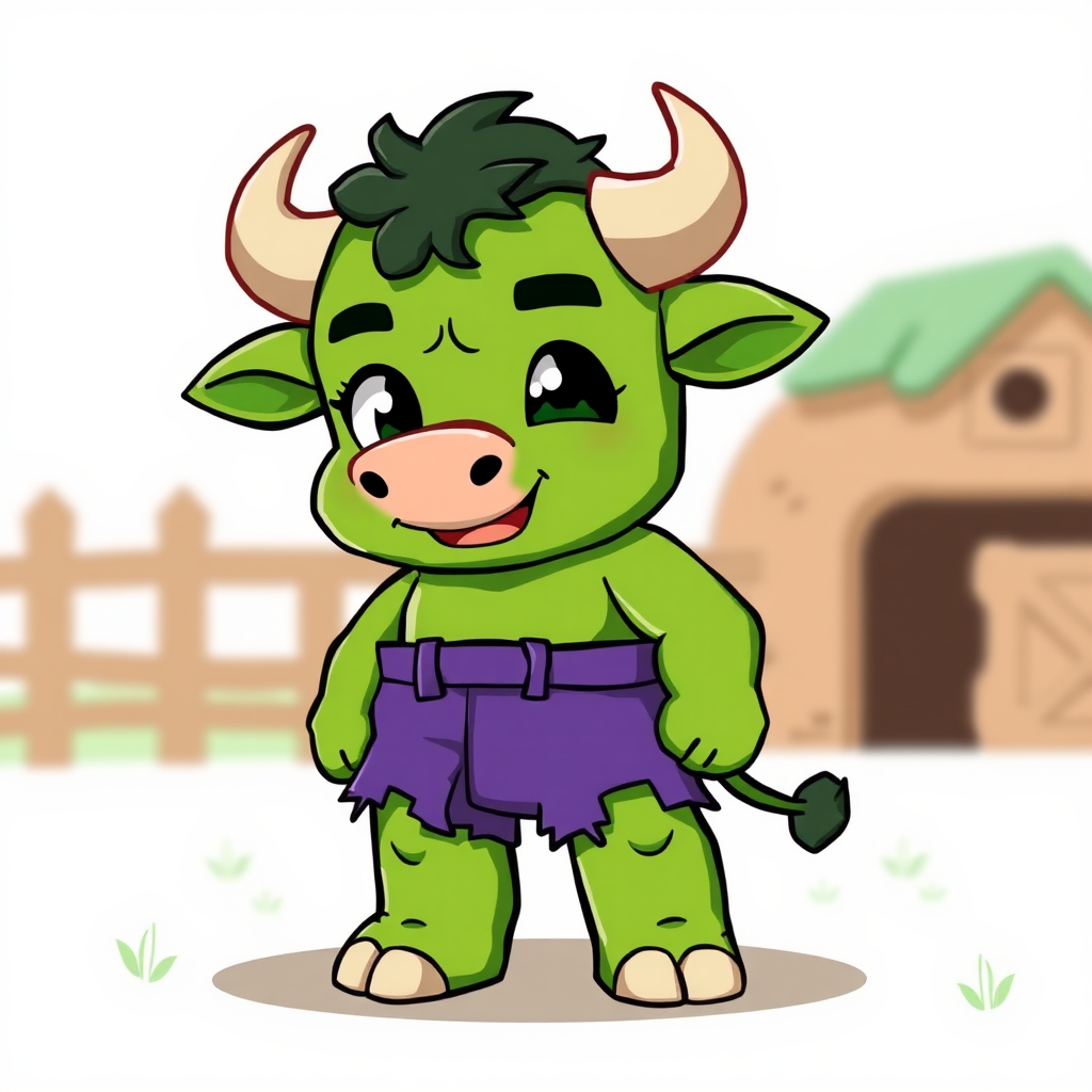 The Playful Green Bull: Chibi Hulk's Adventure