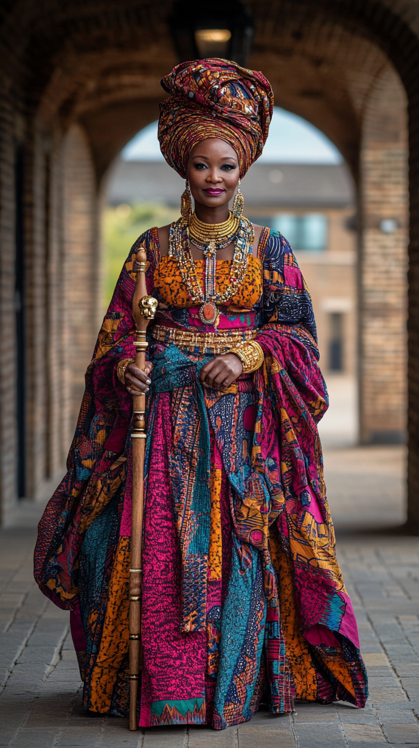 The Powerful Ghanaian Queen in Traditional Attire