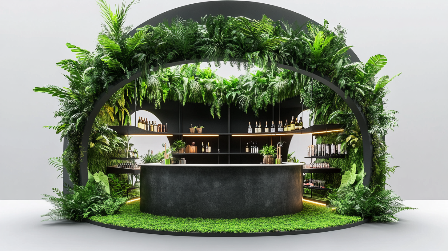 The Rainforest-Inspired Island Pop-up Booth Structure