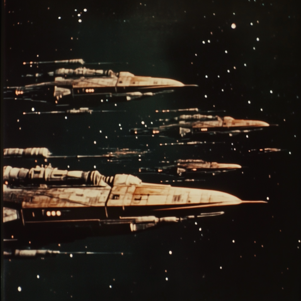 The Rebel Fleet Gliding Through Space