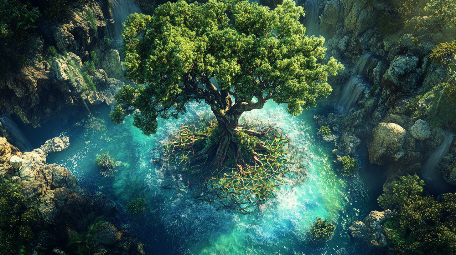 The Sacred Tree of Life in Avatar Style