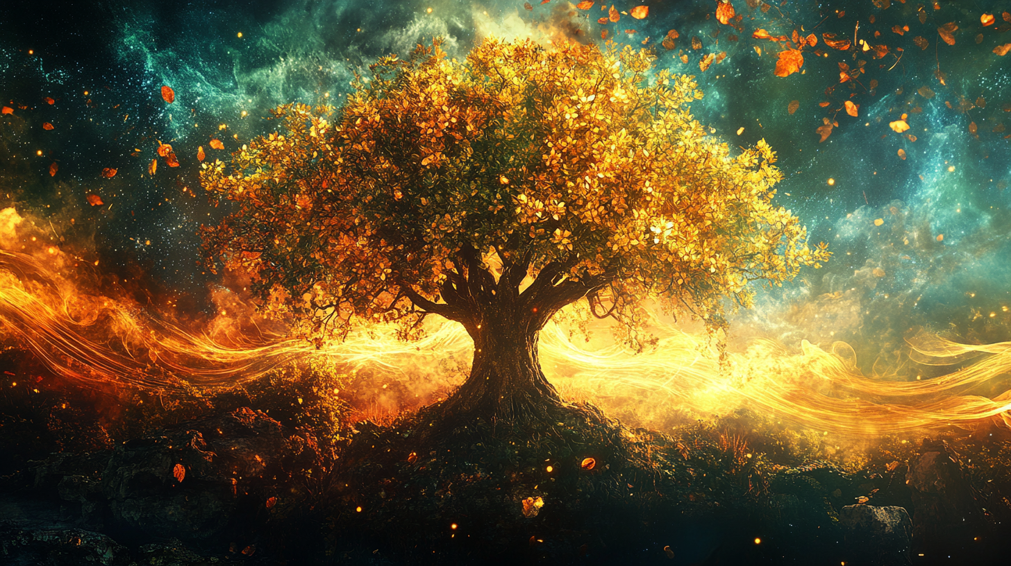 The Sacred Tree of Life: A Vibrant Illustration