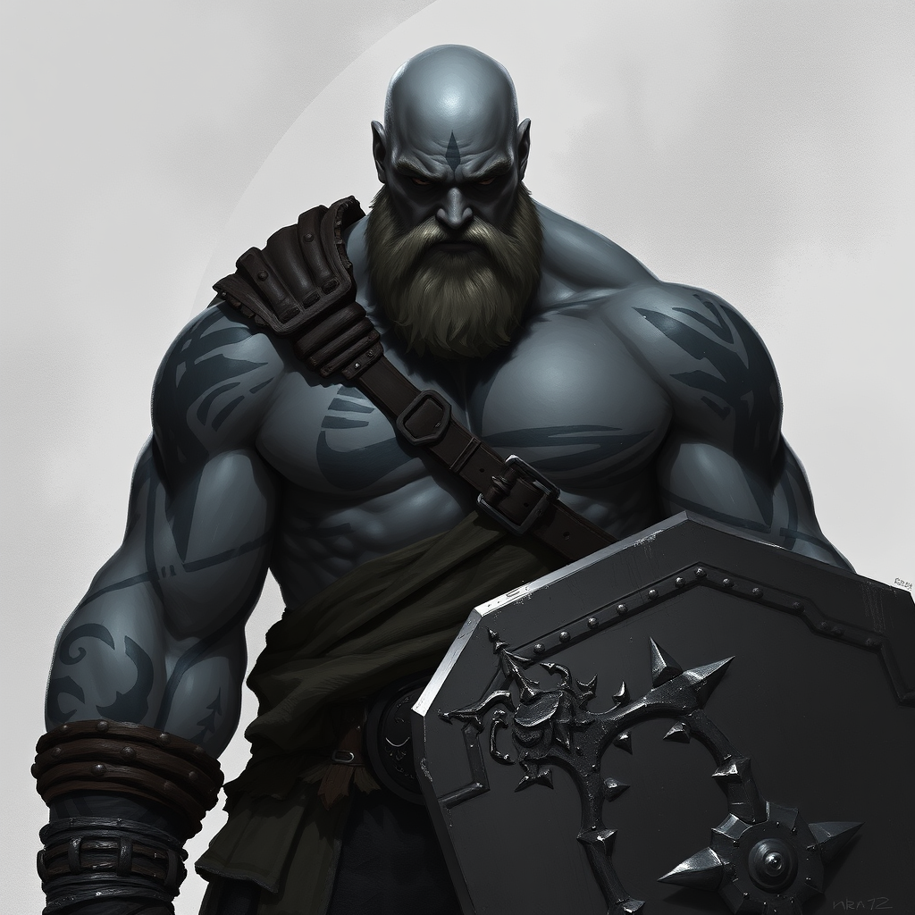 The Sad, Muscular, Bald Barbarian from Dungeons and Dragons