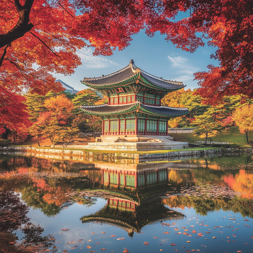 The Secret Garden at Changdeokgung Palace in Autumn.