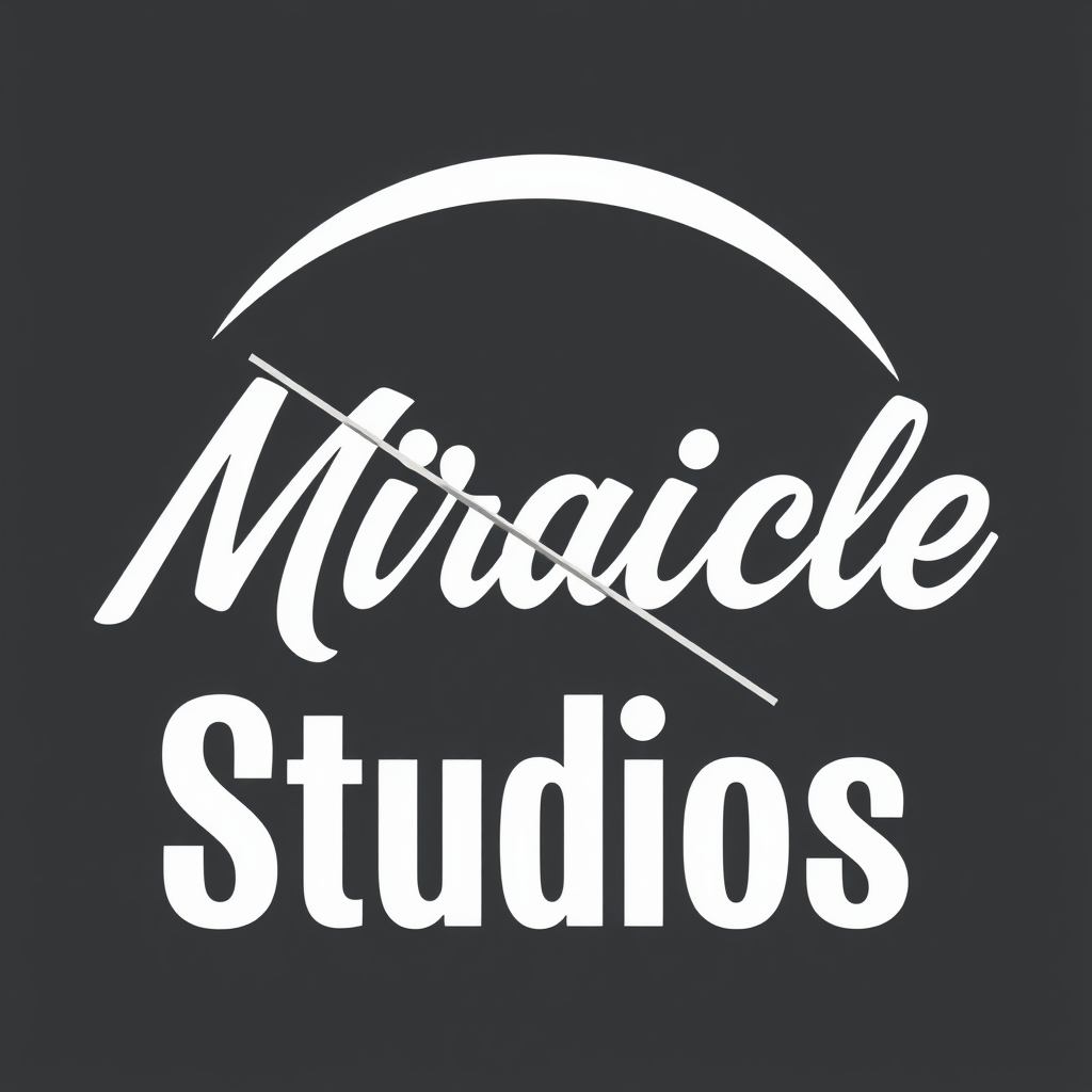 The Slanted 'Miracle Studios' Typographic Logo