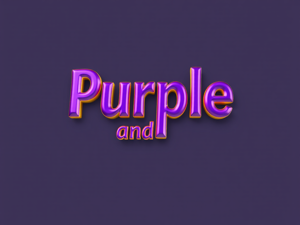 The Sparkling Purple and Gold Text Image