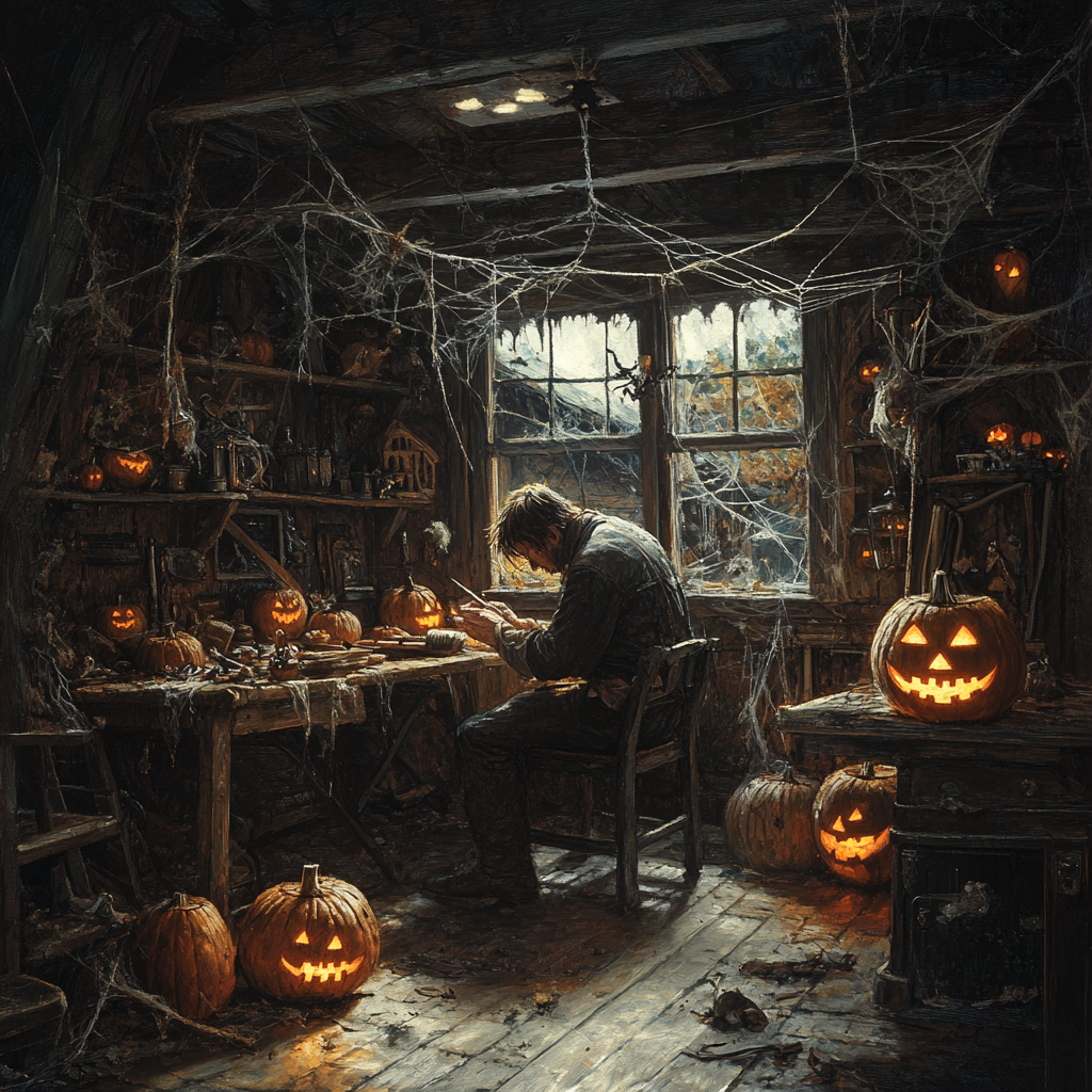 The Spooky Carpenter Making Halloween Decorations