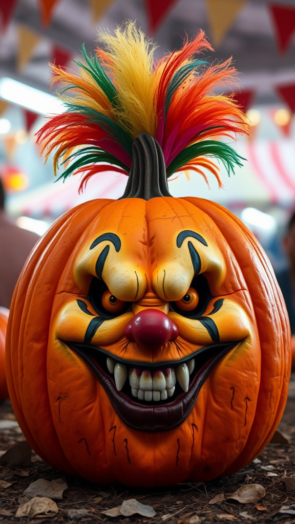 The Spooky Clown Pumpkin at the Carnival