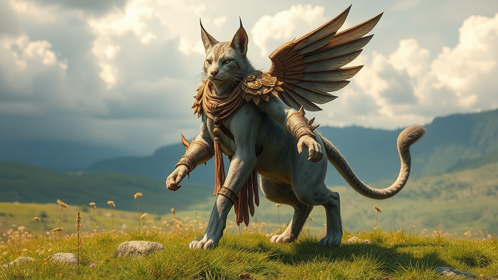 The Strong Feline Humanoid Celestial Warrior