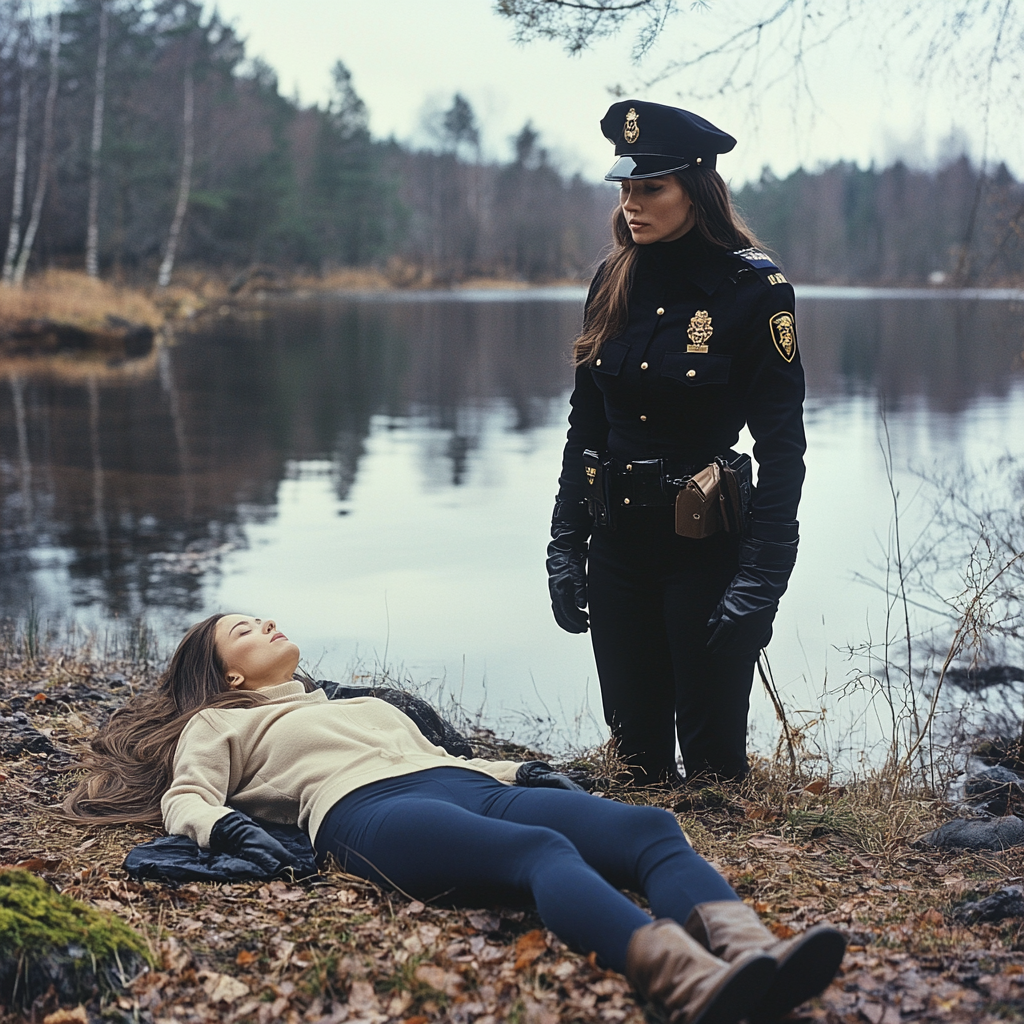 The Swedish policewoman finds a drowned woman