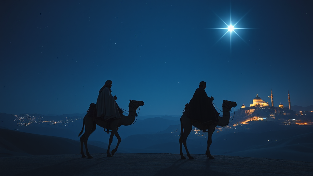 The Three Wise Men Journeying to Bethlehem