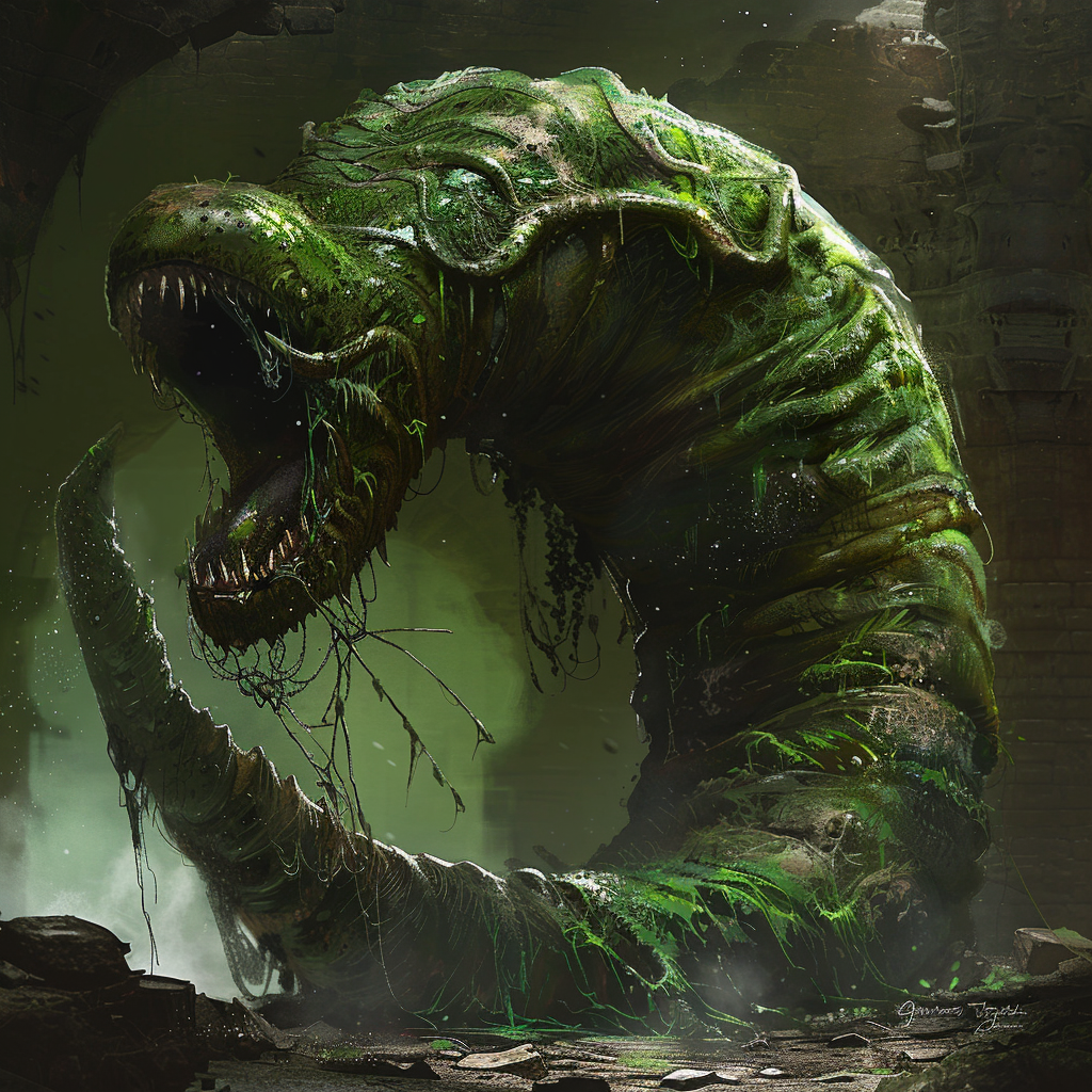 The Towering Green Worm of Horror