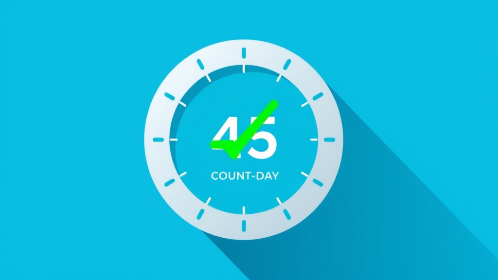 The Vibrant Green Countdown Timer on Blue Gradient